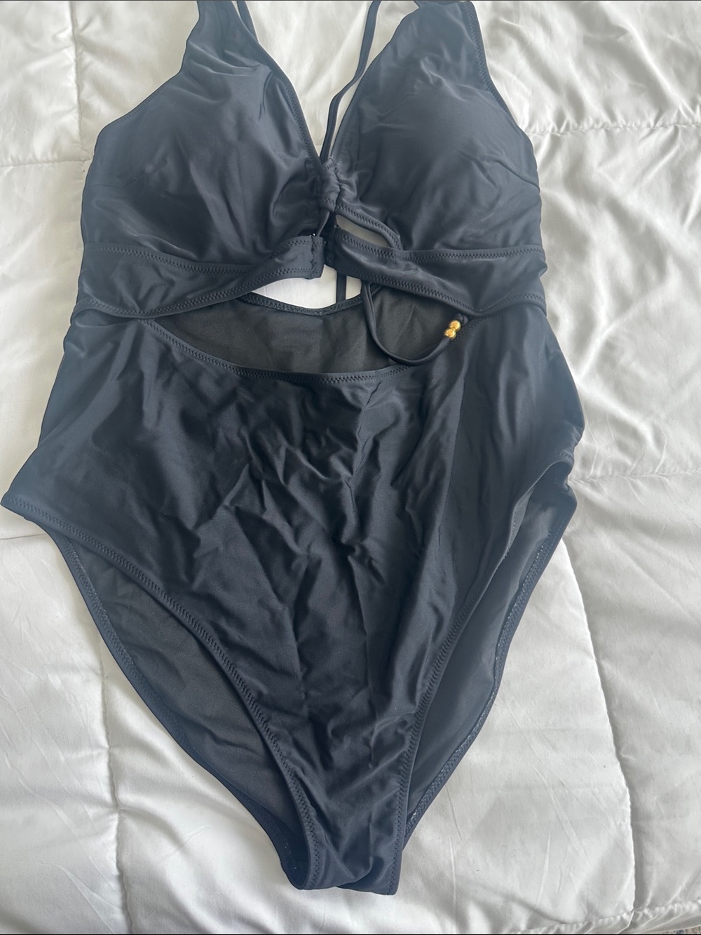 Women’s Black One-Piece Cutout Swimwear